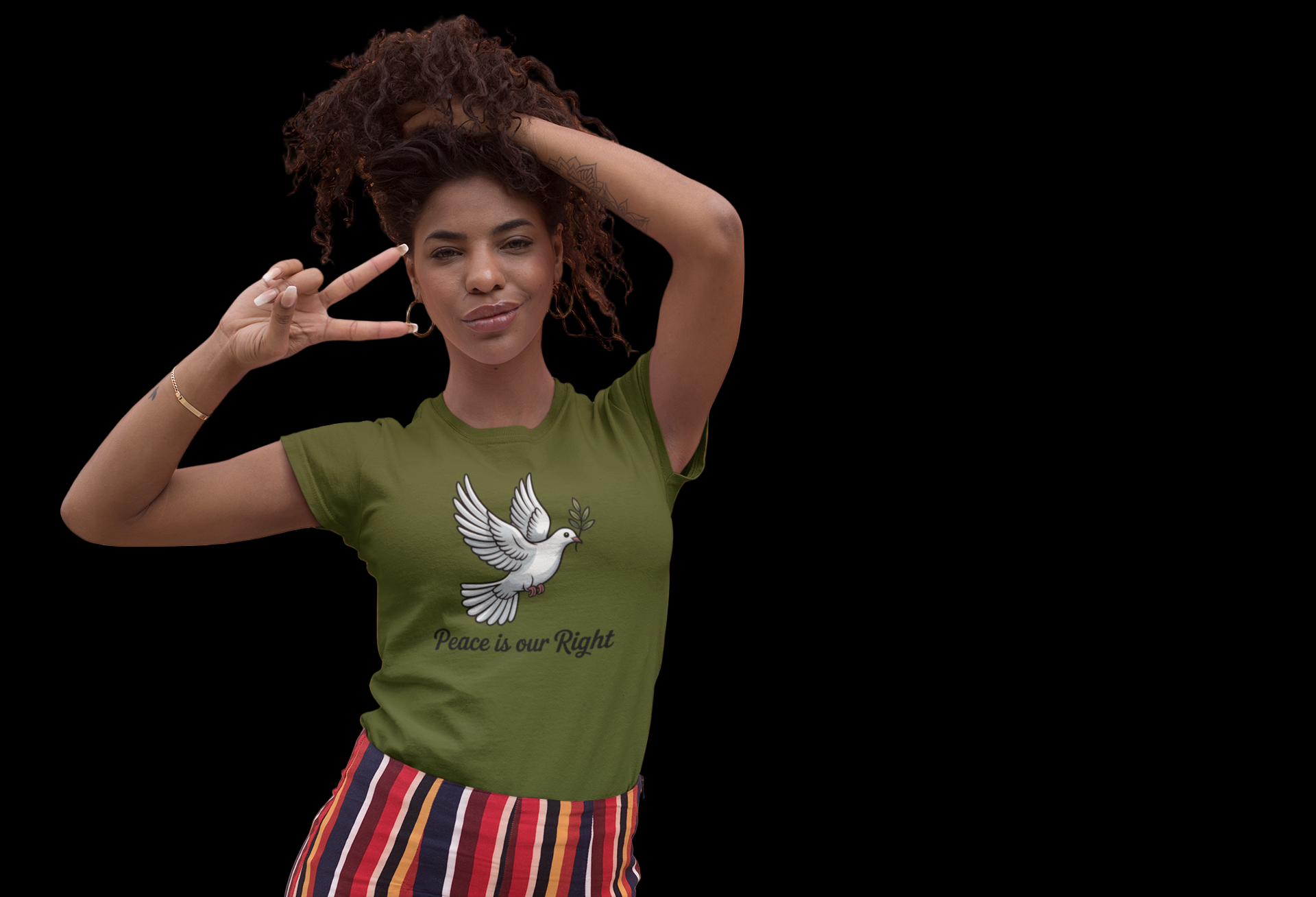 Unisex t-shirt - Peace is Our Right Peace Pegion